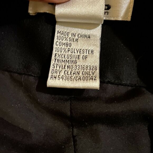 Nygard Collection Silk A-Line Black w/Butterfly-Like Print Skirt, Sz 6 - Picture 4 of 4